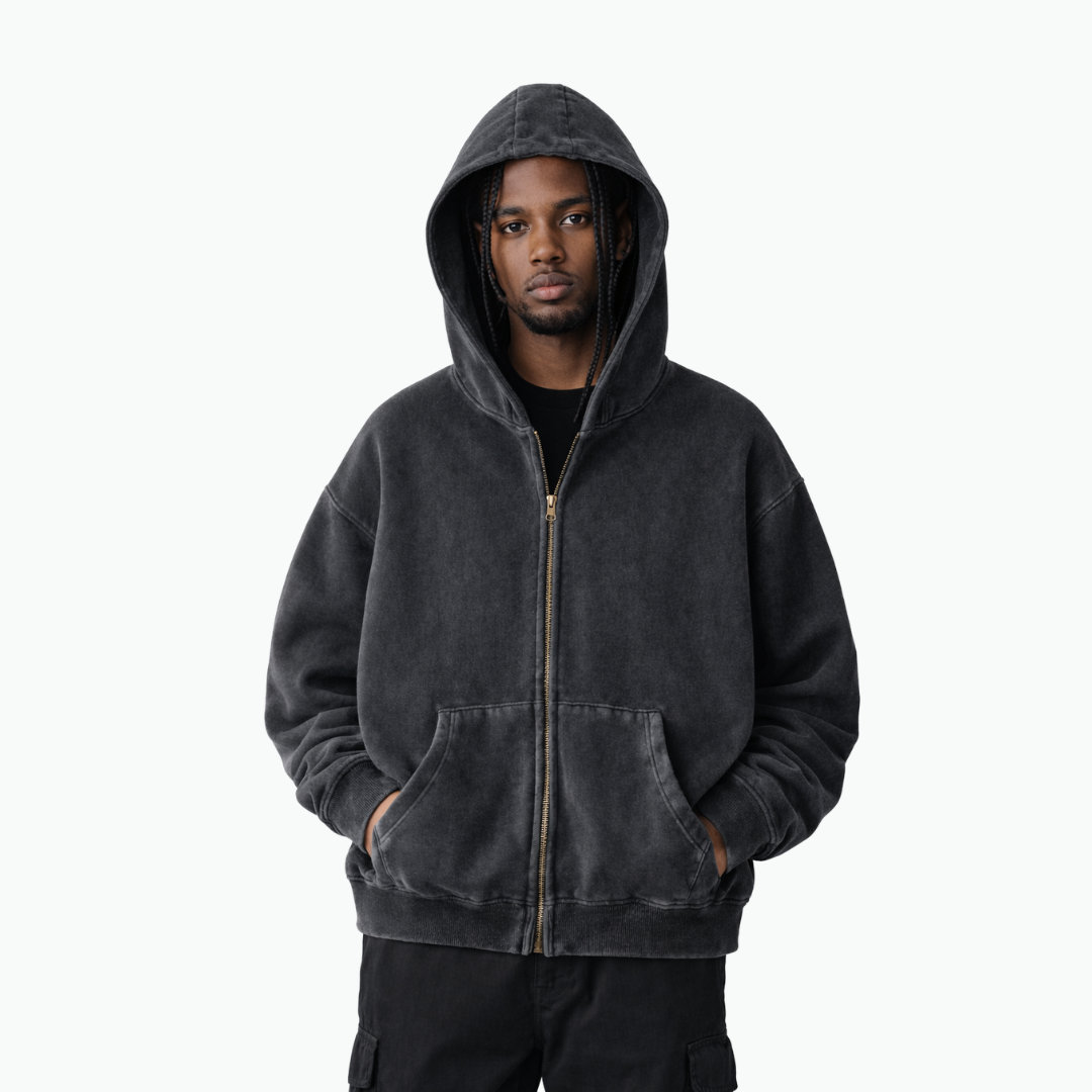 NEW - COLESICE ZIP WASH HOODIE