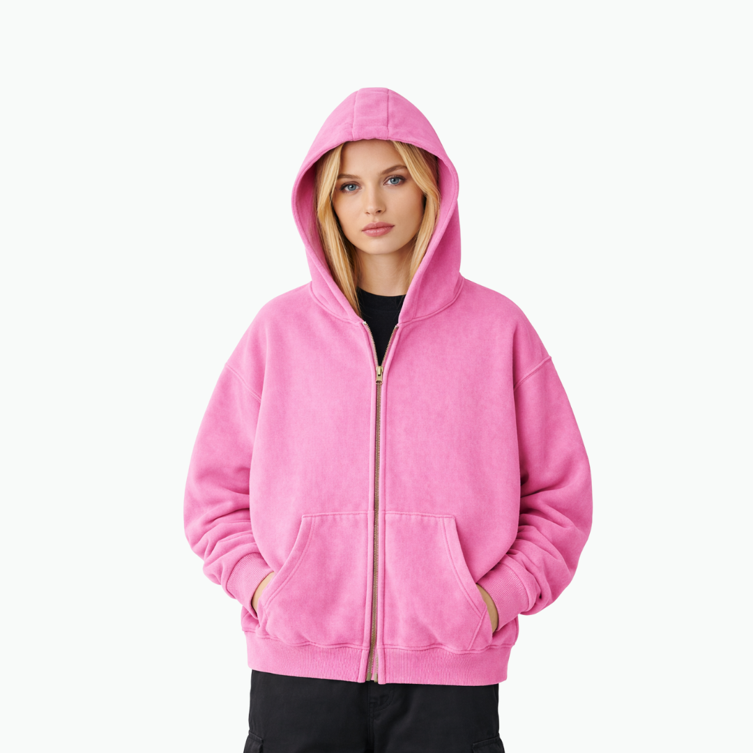 NEW - COLESICE ZIP WASH HOODIE