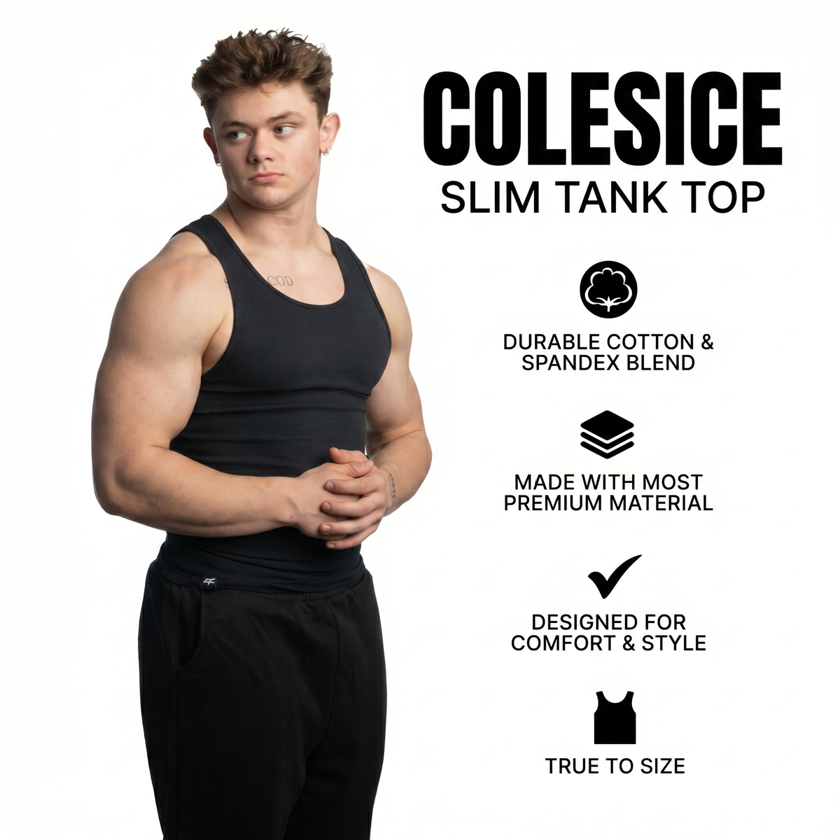 COLESICE SLIM FIT TANK TOP 3-PACK
