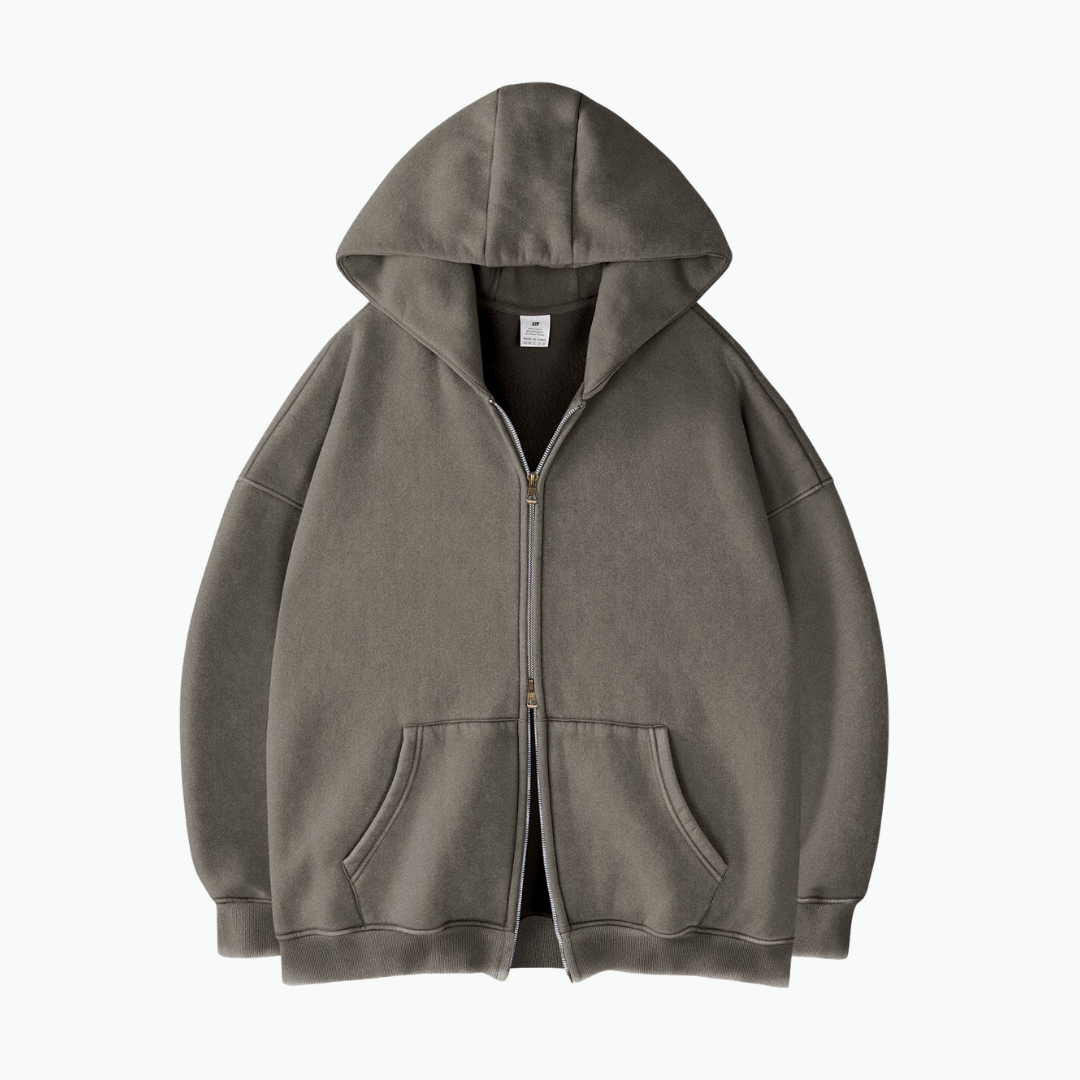 Acid Wash Zip Hoodie by COLESICE | Fresh Streetwear Style